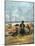 On the Beach, (Detail), 1880-Eugene Louis Boudin-Mounted Giclee Print