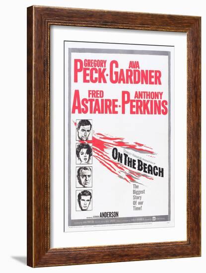 On the Beach, Gregory Peck, Ava Gardner, Fred Astaire, Anthony Perkins, 1959-null-Framed Art Print