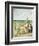 On the Beach in Normandy-Maximilien Luce-Framed Giclee Print