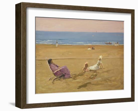 On the Beach (Oil on Canvas)-John Lavery-Framed Giclee Print