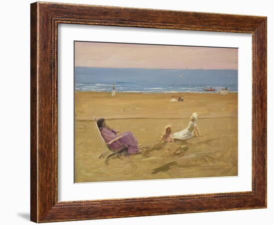 On the Beach (Oil on Canvas)-John Lavery-Framed Giclee Print