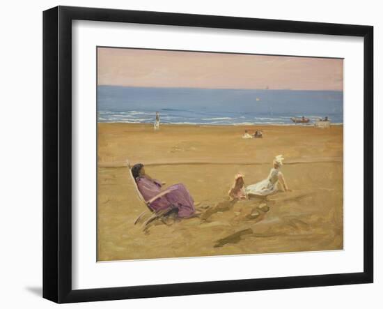 On the Beach (Oil on Canvas)-John Lavery-Framed Giclee Print