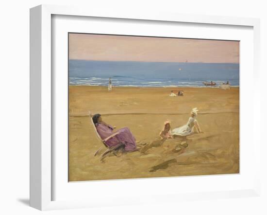 On the Beach (Oil on Canvas)-John Lavery-Framed Giclee Print