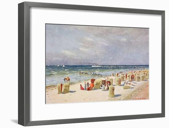 On the Beach on Norderney-null-Framed Giclee Print