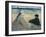 On the Beach. (Portrait of Madame Edouard Manet and Eugene Manet) - 1873, Oil on Canvas-Edouard Manet-Framed Giclee Print