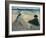 On the Beach. (Portrait of Madame Edouard Manet and Eugene Manet) - 1873, Oil on Canvas-Edouard Manet-Framed Giclee Print