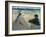 On the Beach. (Portrait of Madame Edouard Manet and Eugene Manet) - 1873, Oil on Canvas-Edouard Manet-Framed Giclee Print