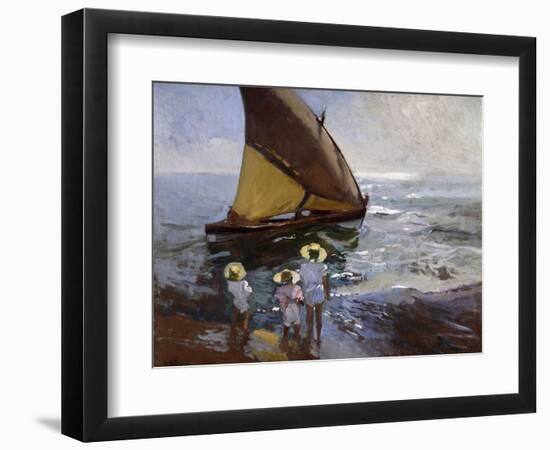 On the Beach, Valencia-Joaquín Sorolla y Bastida-Framed Giclee Print