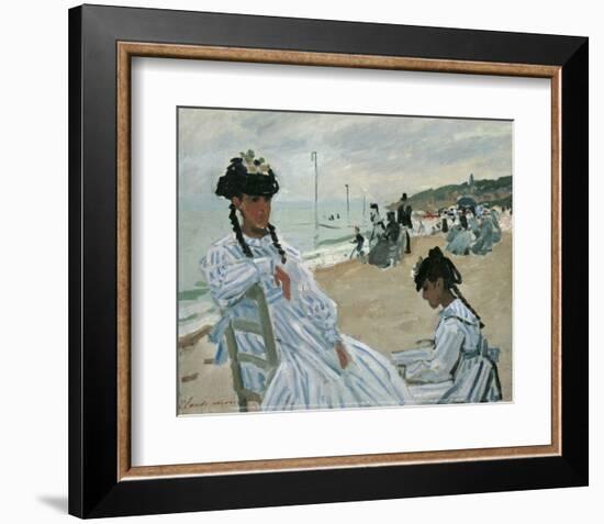 On the Beach-Claude Monet-Framed Art Print