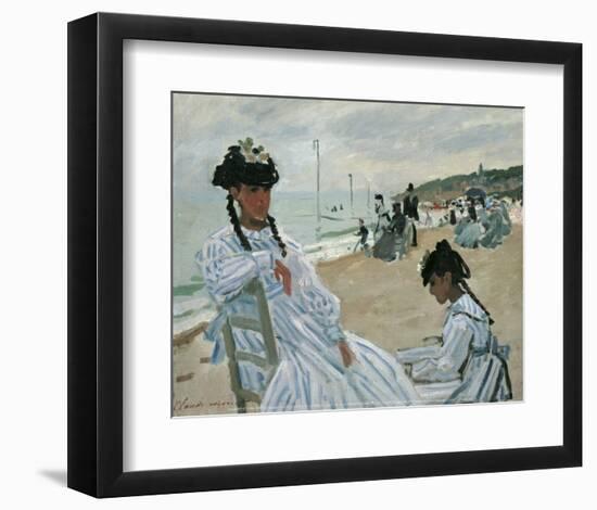 On the Beach-Claude Monet-Framed Art Print