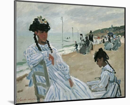 On the Beach-Claude Monet-Mounted Art Print