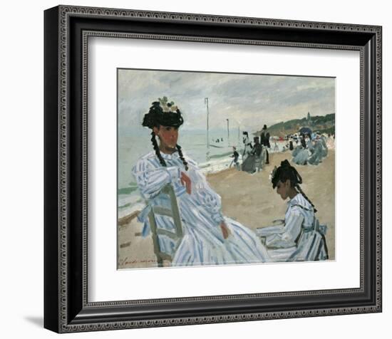 On the Beach-Claude Monet-Framed Art Print