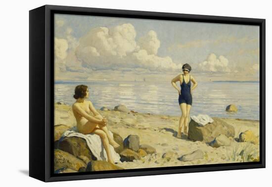 On the Beach-Paul Fischer-Framed Premier Image Canvas