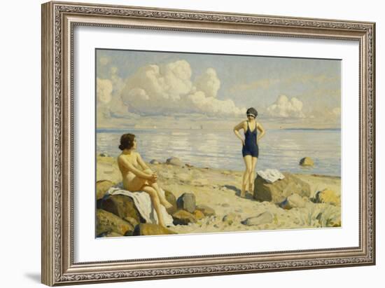 On the Beach-Paul Fischer-Framed Giclee Print