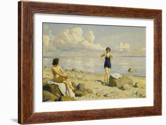 On the Beach-Paul Fischer-Framed Giclee Print