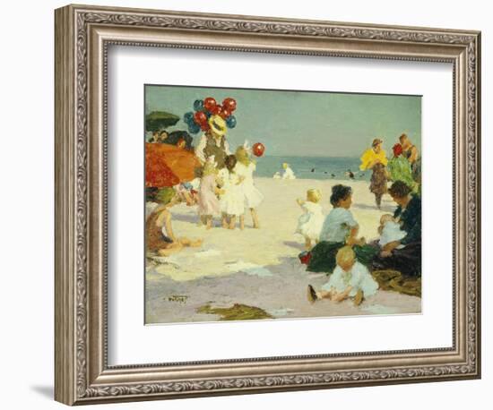 On the Beach-Edward Henry Potthast-Framed Giclee Print