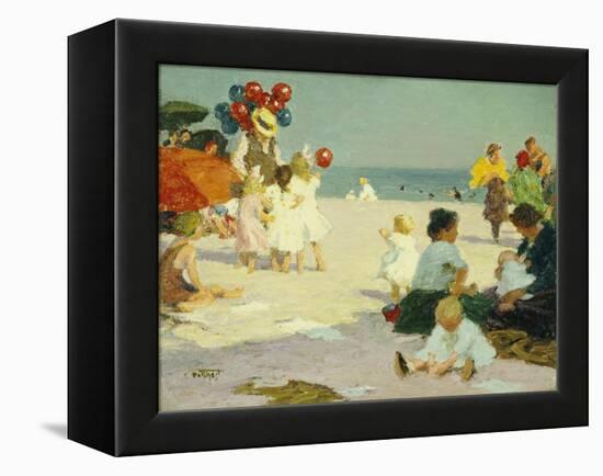 On the Beach-Edward Henry Potthast-Framed Premier Image Canvas