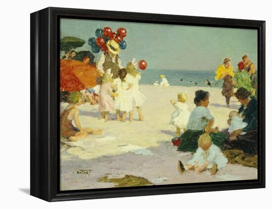 On the Beach-Edward Henry Potthast-Framed Premier Image Canvas