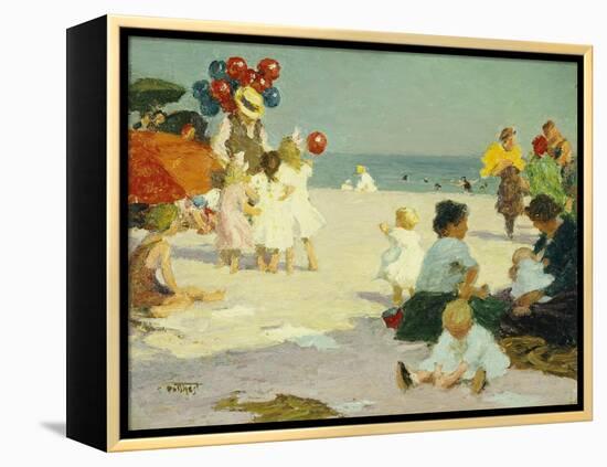 On the Beach-Edward Henry Potthast-Framed Premier Image Canvas