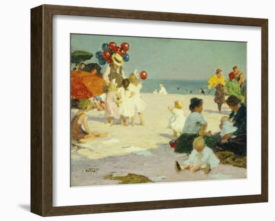 On the Beach-Edward Henry Potthast-Framed Giclee Print