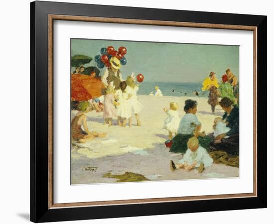 On the Beach-Edward Henry Potthast-Framed Giclee Print