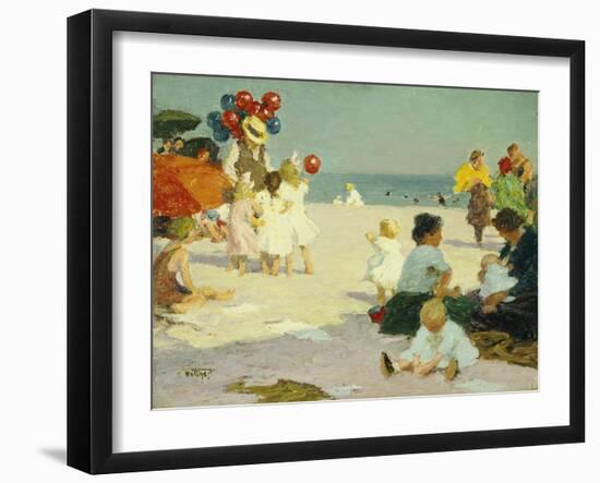 On the Beach-Edward Henry Potthast-Framed Giclee Print