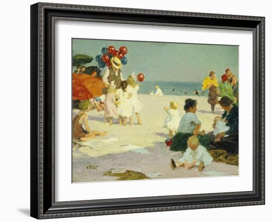 On the Beach-Edward Henry Potthast-Framed Giclee Print