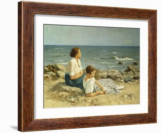 On the Beach-Hermann Seeger-Framed Giclee Print