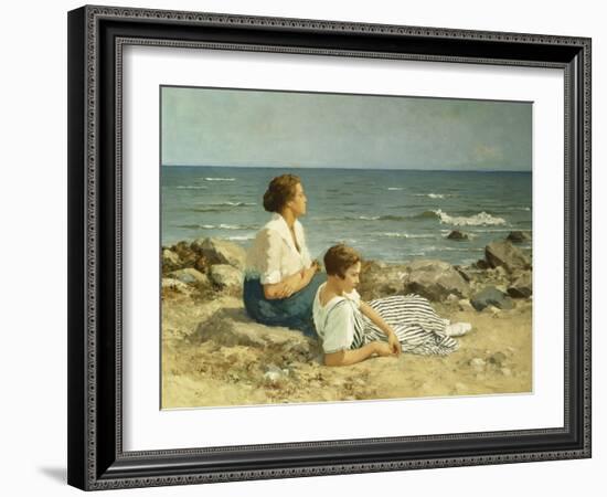 On the Beach-Hermann Seeger-Framed Giclee Print