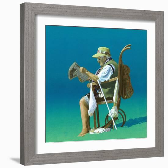 On the Beach-Simon Cook-Framed Giclee Print