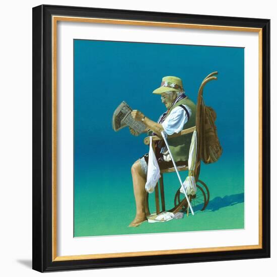 On the Beach-Simon Cook-Framed Giclee Print