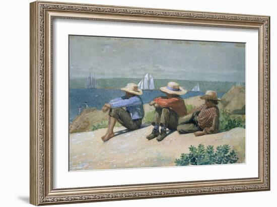 On the Beach-Winslow Homer-Framed Giclee Print