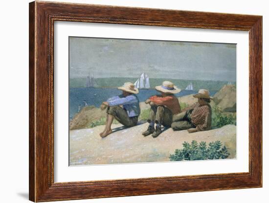 On the Beach-Winslow Homer-Framed Giclee Print