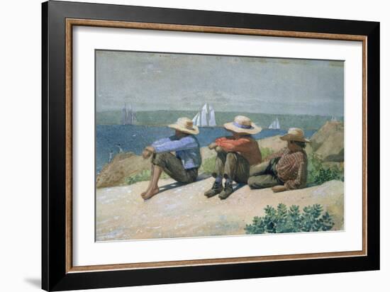 On the Beach-Winslow Homer-Framed Giclee Print