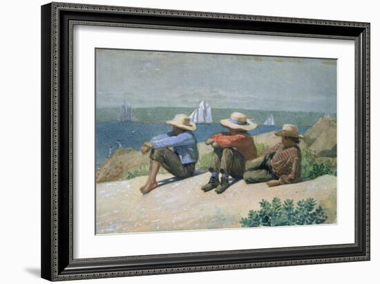 On the Beach-Winslow Homer-Framed Giclee Print