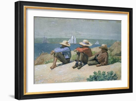 On the Beach-Winslow Homer-Framed Giclee Print