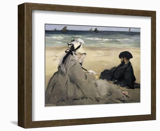 On the Beach-Edouard Manet-Framed Art Print