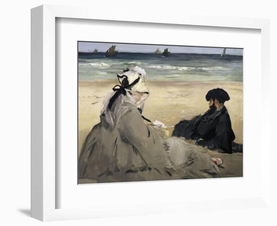 On the Beach-Edouard Manet-Framed Art Print