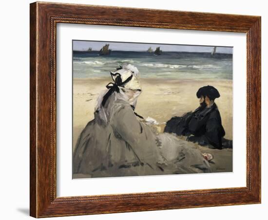 On the Beach-Edouard Manet-Framed Art Print