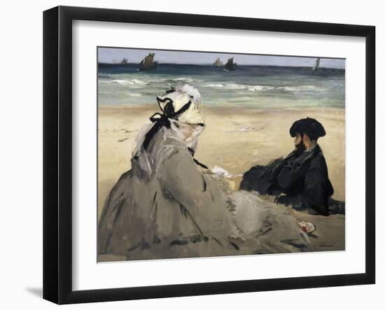 On the Beach-Edouard Manet-Framed Art Print