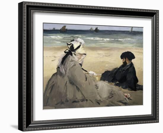 On the Beach-Edouard Manet-Framed Art Print