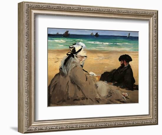 On the Beach-Edouard Manet-Framed Art Print