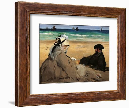 On the Beach-Edouard Manet-Framed Art Print