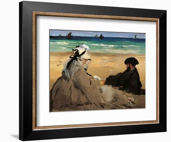 On the Beach-Edouard Manet-Framed Art Print