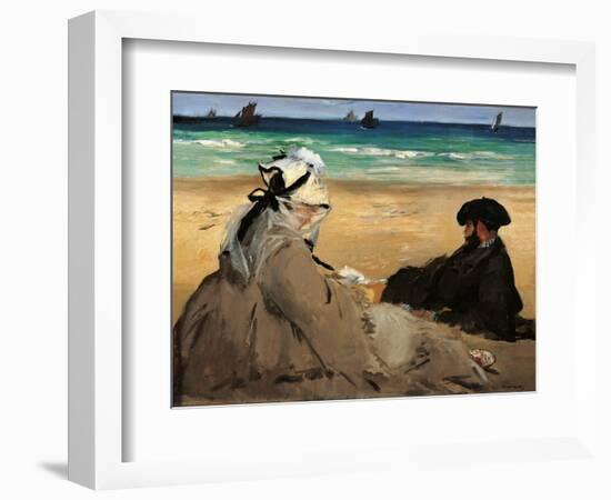 On the Beach-Edouard Manet-Framed Art Print