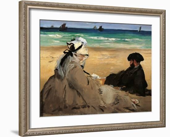 On the Beach-Edouard Manet-Framed Art Print