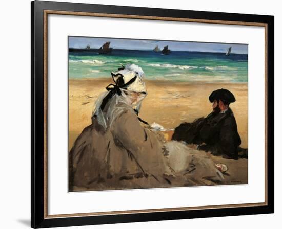 On the Beach-Edouard Manet-Framed Art Print