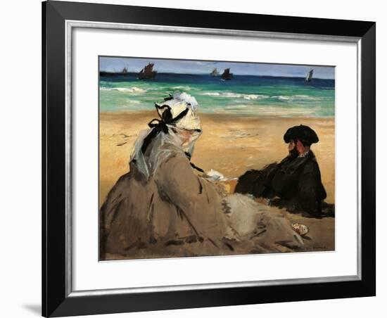 On the Beach-Edouard Manet-Framed Art Print