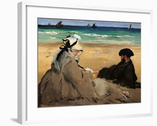 On the Beach-Edouard Manet-Framed Art Print