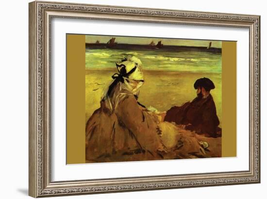 On the Beach-Edouard Manet-Framed Art Print